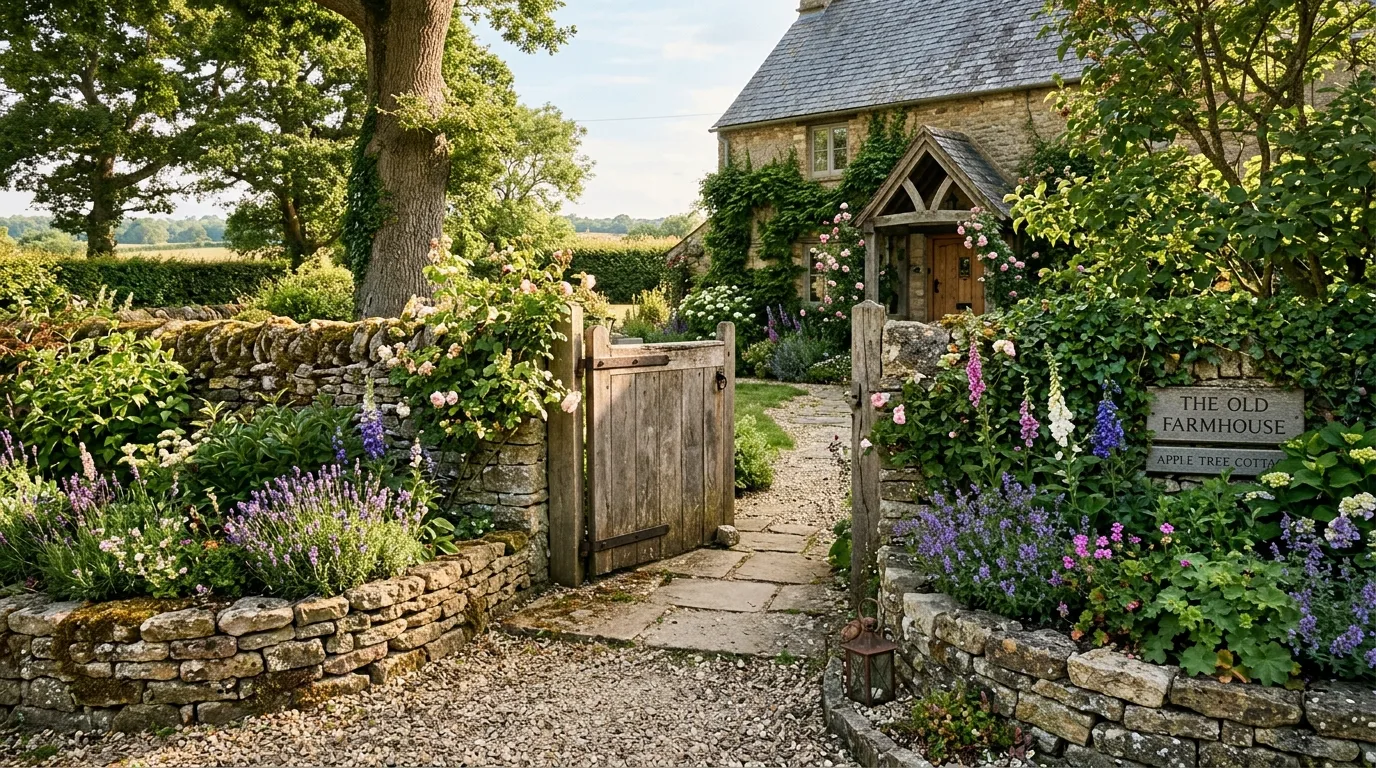 Rustic Planters and Front Greenery